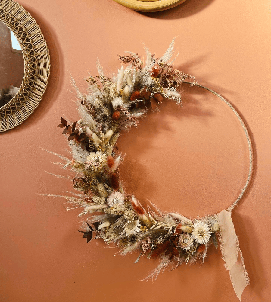 Atelier couronne de fleurs séchées