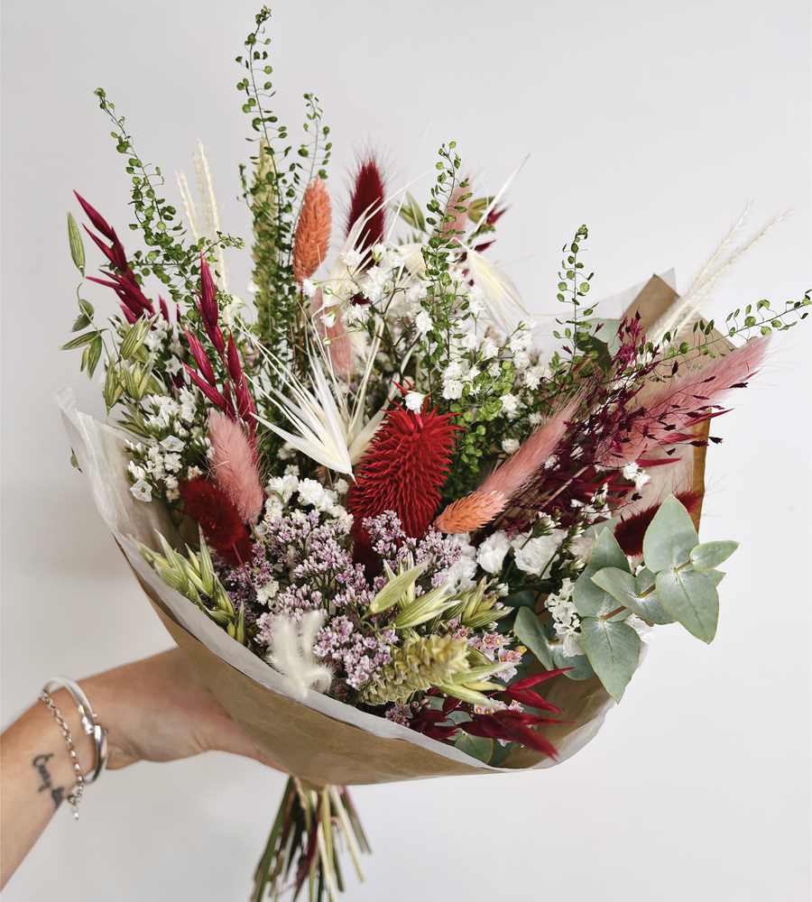 Bouquet de fleurs sechees Saint Valentin