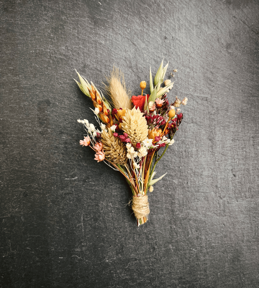 Boutonnière fleurs séchées