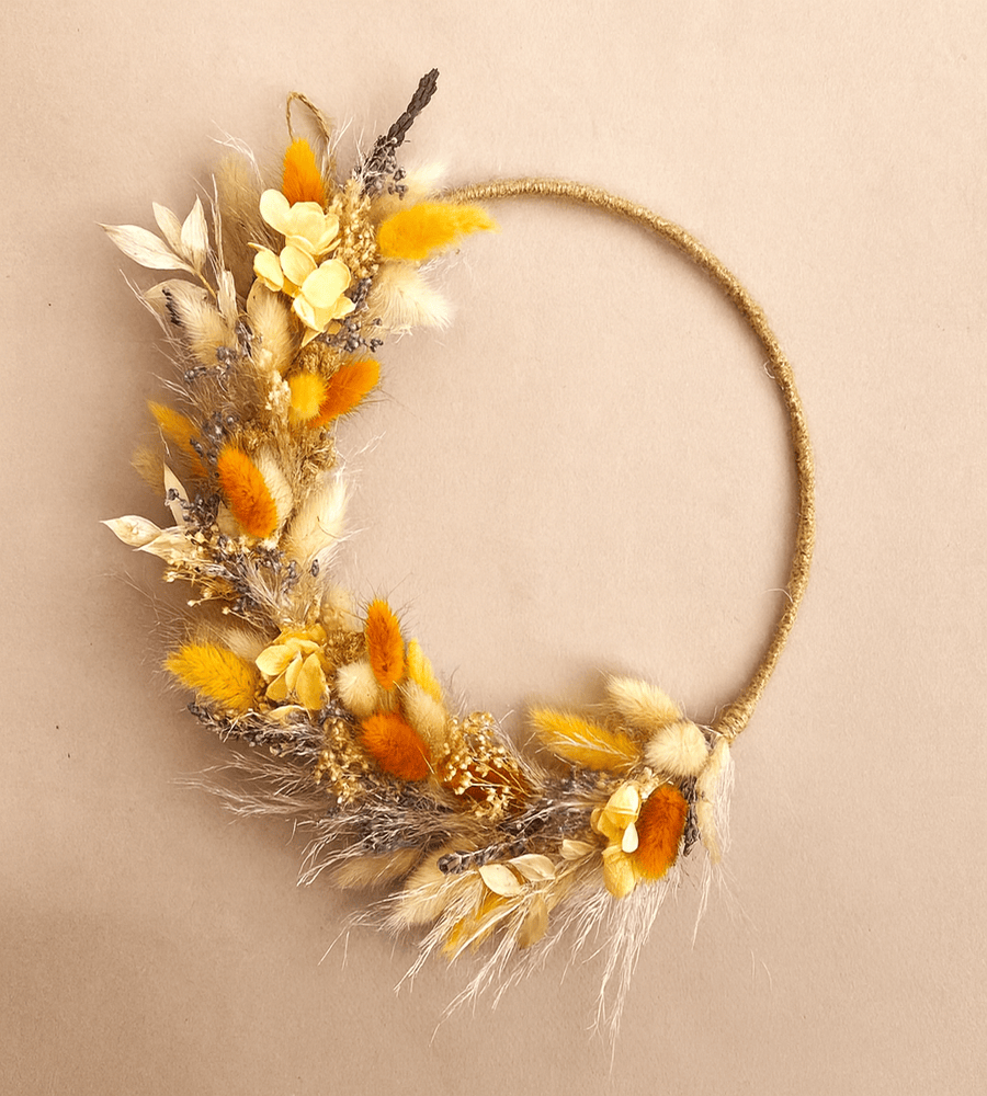 Couronne fleurs sechees Sun