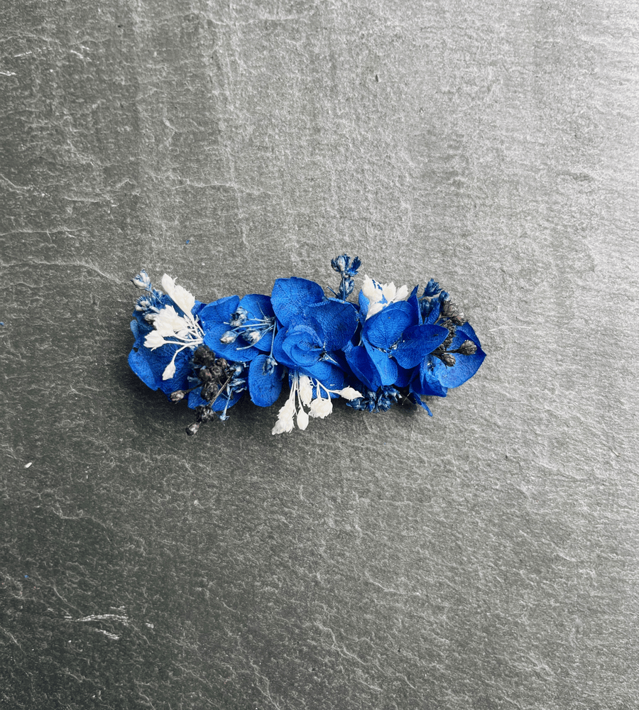 Pince crocodile blanche et bleu